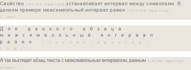 letter-spacing